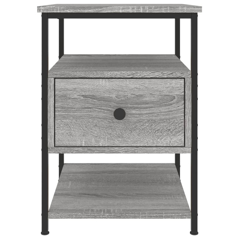 Nachtkastjes 2 st 40x42x56 cm bewerkt hout grijs sonoma eiken MeubelReus