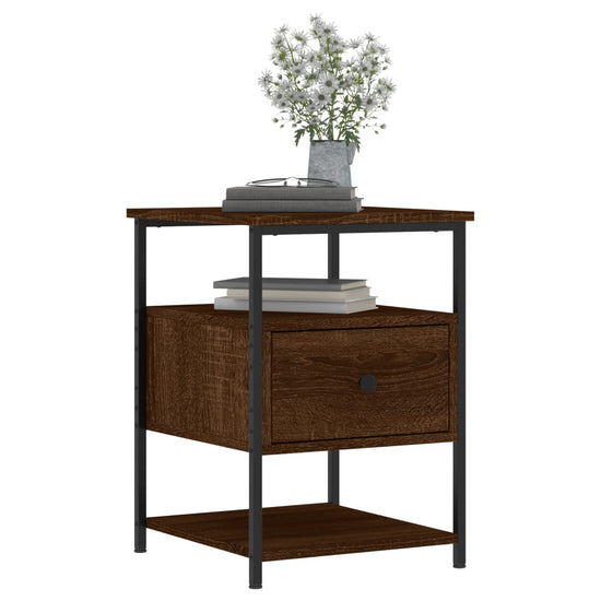 Nachtkastjes 2 st 40x42x56 cm bewerkt hout bruin eikenkleur MeubelReus