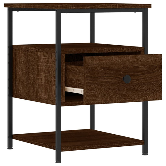 Nachtkastjes 2 st 40x42x56 cm bewerkt hout bruin eikenkleur MeubelReus