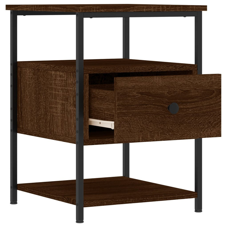 Nachtkastjes 2 st 40x42x56 cm bewerkt hout bruin eikenkleur MeubelReus