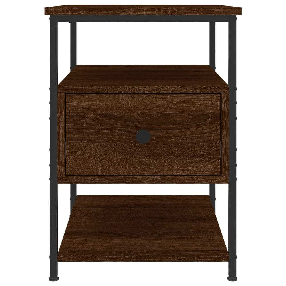 Nachtkastjes 2 st 40x42x56 cm bewerkt hout bruin eikenkleur MeubelReus