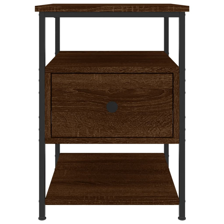 Nachtkastjes 2 st 40x42x56 cm bewerkt hout bruin eikenkleur MeubelReus