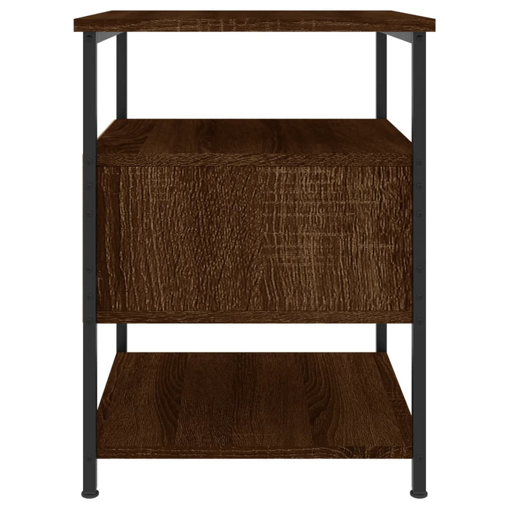 Nachtkastjes 2 st 40x42x56 cm bewerkt hout bruin eikenkleur MeubelReus