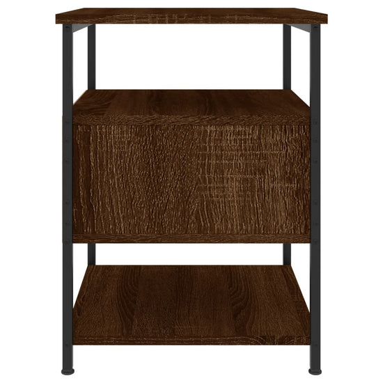 Nachtkastjes 2 st 40x42x56 cm bewerkt hout bruin eikenkleur MeubelReus
