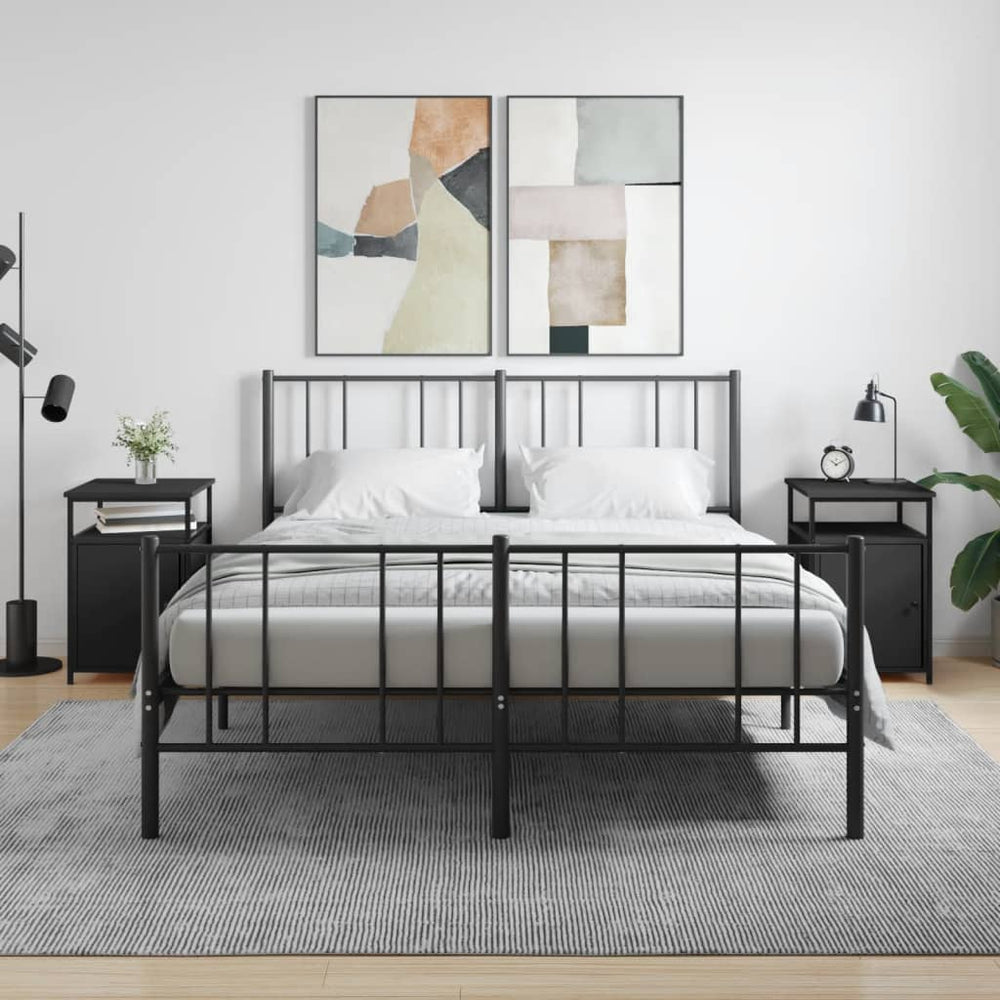 Nachtkastjes 2 st 40x42x60 cm bewerkt hout zwart MeubelReus