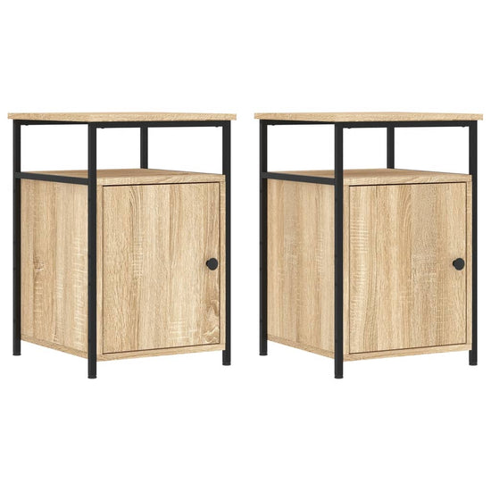 Nachtkastjes 2 st 40x42x60 cm bewerkt hout sonoma eikenkleurig MeubelReus