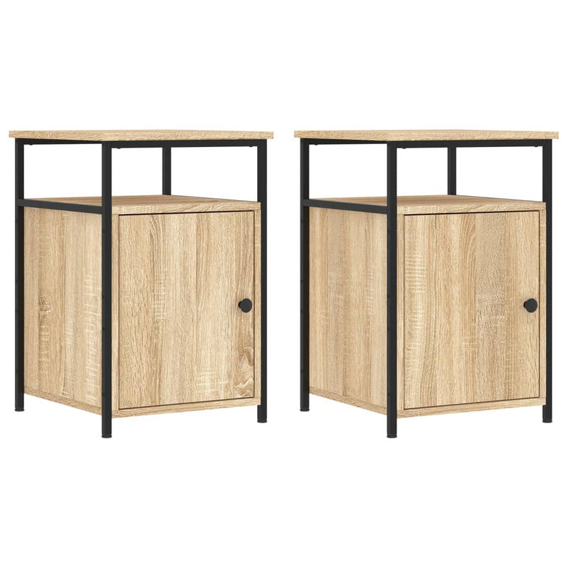 Nachtkastjes 2 st 40x42x60 cm bewerkt hout sonoma eikenkleurig MeubelReus