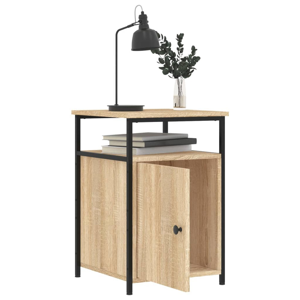 Nachtkastjes 2 st 40x42x60 cm bewerkt hout sonoma eikenkleurig MeubelReus