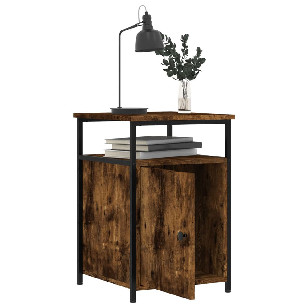 Nachtkastjes 2 st 40x42x60 cm bewerkt hout gerookt eikenkleurig MeubelReus