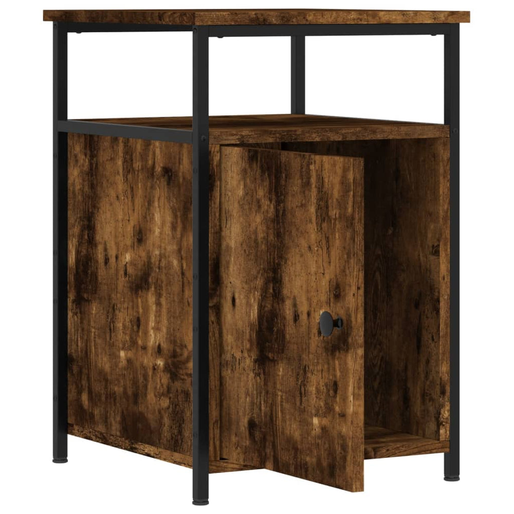Nachtkastjes 2 st 40x42x60 cm bewerkt hout gerookt eikenkleurig MeubelReus