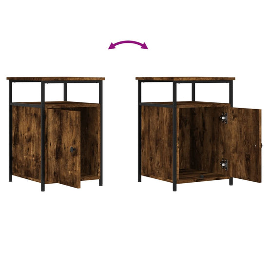 Nachtkastjes 2 st 40x42x60 cm bewerkt hout gerookt eikenkleurig MeubelReus