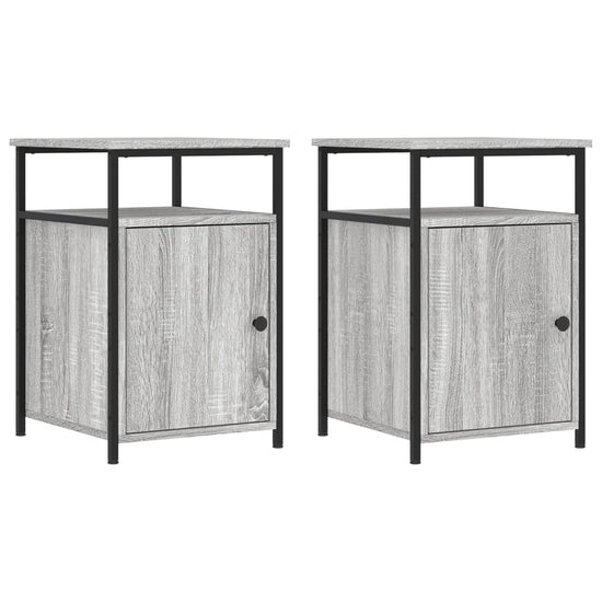 Nachtkastjes 2 st 40x42x60 cm bewerkt hout grijs sonoma eiken MeubelReus