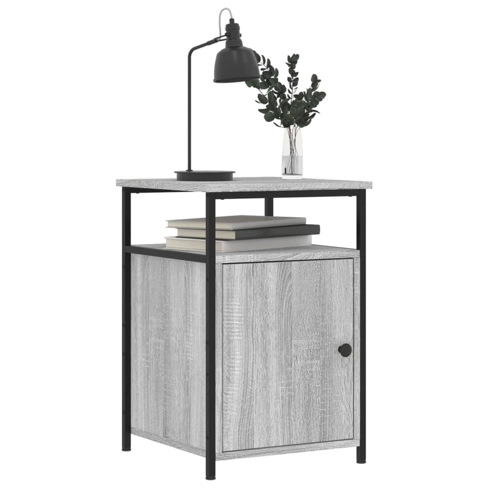 Nachtkastjes 2 st 40x42x60 cm bewerkt hout grijs sonoma eiken MeubelReus