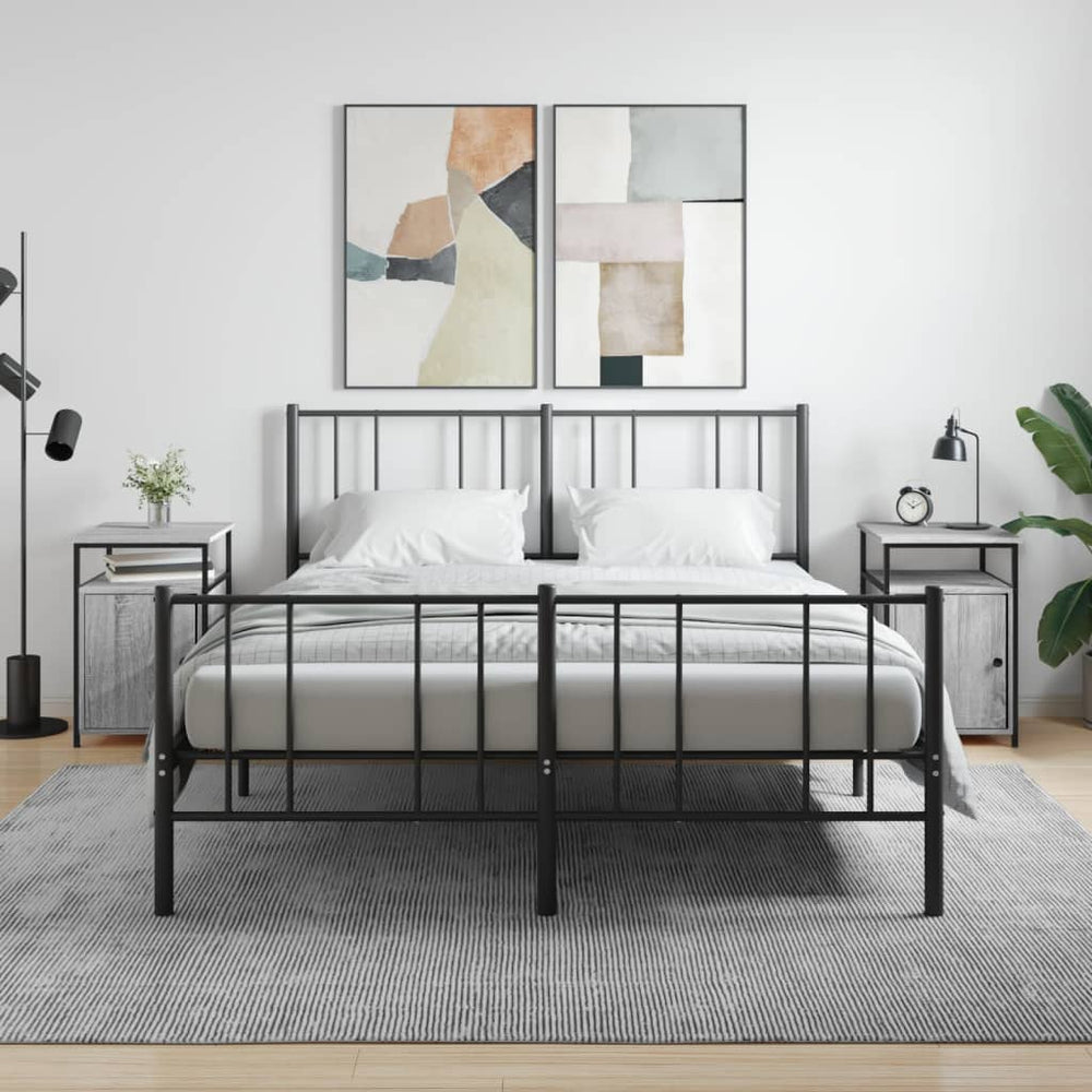 Nachtkastjes 2 st 40x42x60 cm bewerkt hout grijs sonoma eiken MeubelReus