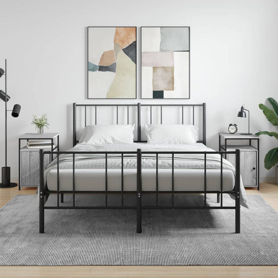 Nachtkastjes 2 st 40x42x60 cm bewerkt hout grijs sonoma eiken MeubelReus