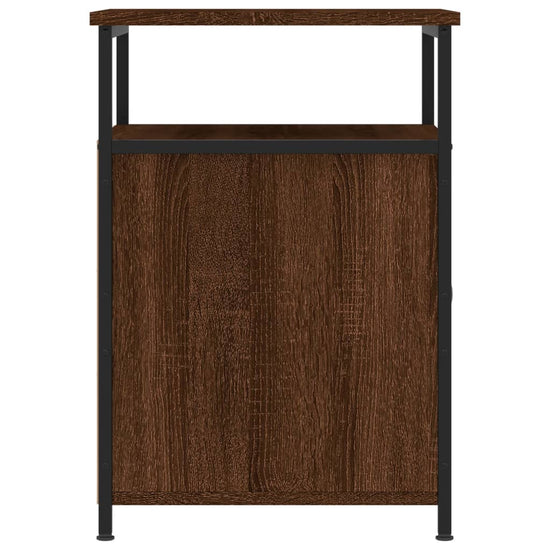 Nachtkastje 40x42x60 cm bewerkt hout bruin eikenkleur MeubelReus