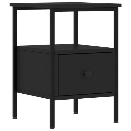 Nachtkastjes 2 st 34x36x50 cm bewerkt hout zwart MeubelReus