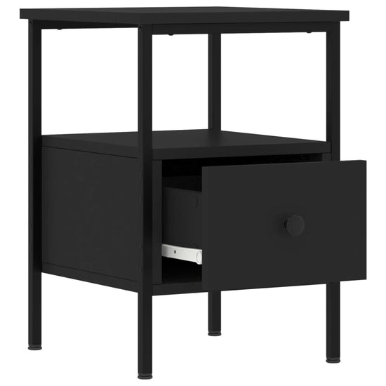 Nachtkastjes 2 st 34x36x50 cm bewerkt hout zwart MeubelReus