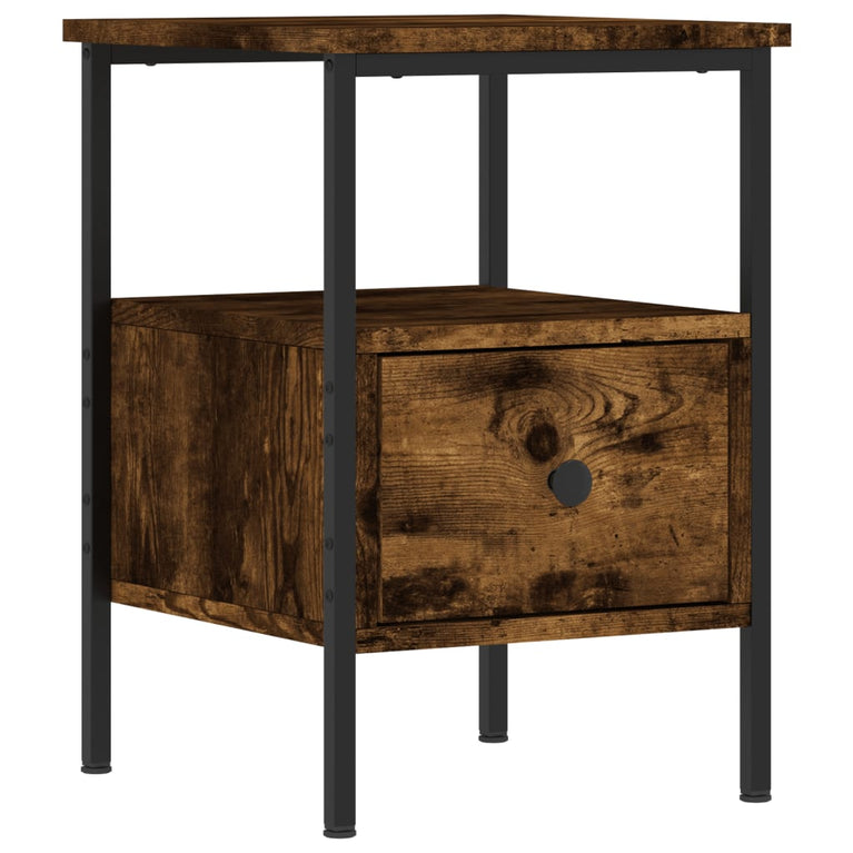 Nachtkastjes 2 st 34x36x50 cm bewerkt hout gerookt eikenkleurig MeubelReus