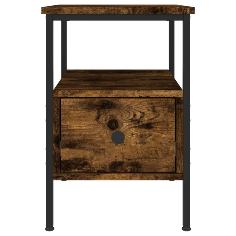 Nachtkastjes 2 st 34x36x50 cm bewerkt hout gerookt eikenkleurig MeubelReus