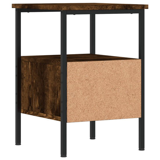 Nachtkastjes 2 st 34x36x50 cm bewerkt hout gerookt eikenkleurig MeubelReus