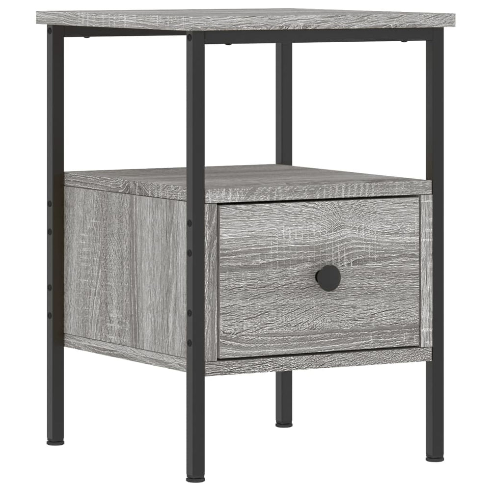 Nachtkastjes 2 st 34x36x50 cm bewerkt hout grijs sonoma eiken MeubelReus