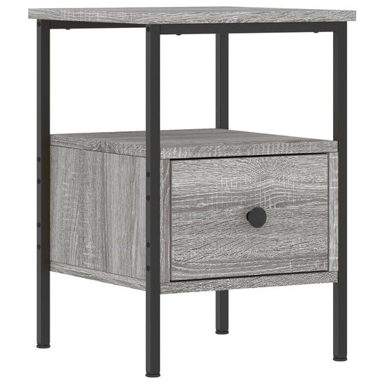 Nachtkastjes 2 st 34x36x50 cm bewerkt hout grijs sonoma eiken MeubelReus
