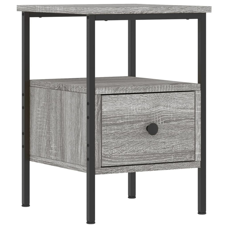 Nachtkastjes 2 st 34x36x50 cm bewerkt hout grijs sonoma eiken MeubelReus