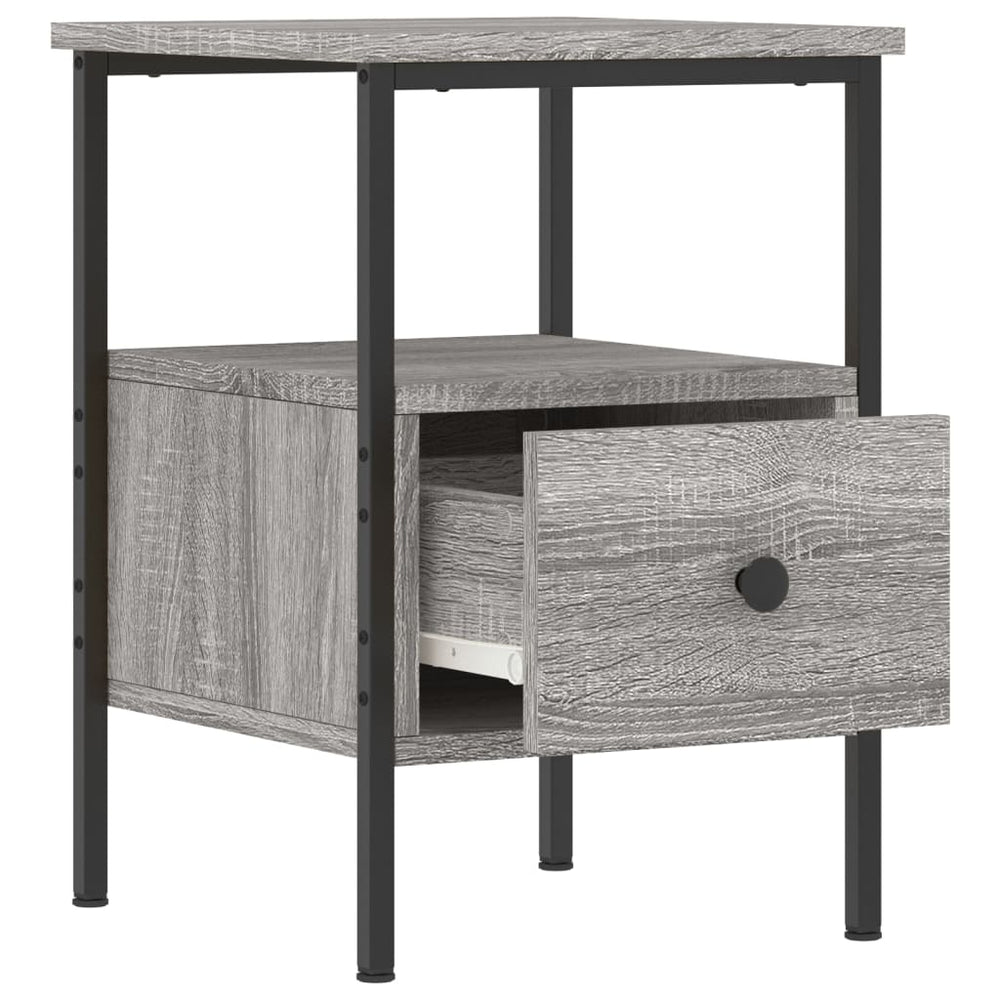 Nachtkastjes 2 st 34x36x50 cm bewerkt hout grijs sonoma eiken MeubelReus