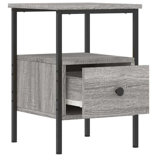 Nachtkastjes 2 st 34x36x50 cm bewerkt hout grijs sonoma eiken MeubelReus