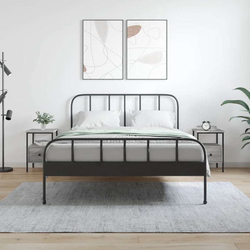 Nachtkastjes 2 st 34x36x50 cm bewerkt hout grijs sonoma eiken MeubelReus