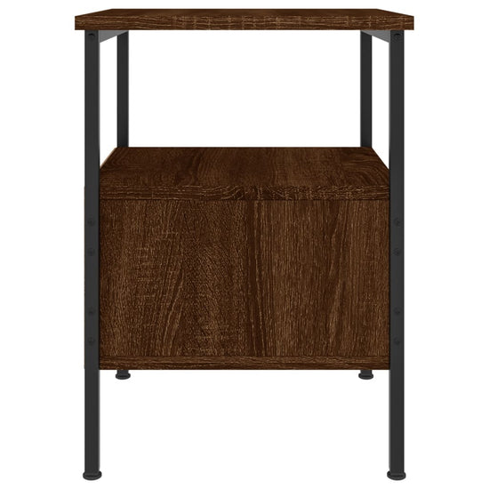 Nachtkastje 34x36x50 cm bewerkt hout bruin eikenkleur MeubelReus