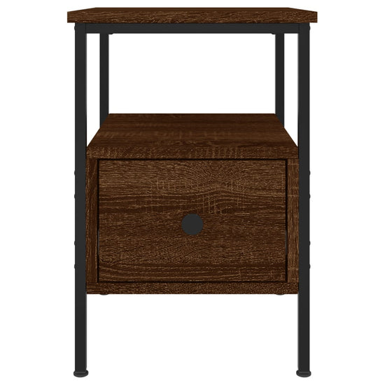 Nachtkastjes 2 st 34x36x50 cm bewerkt hout bruin eikenkleur MeubelReus