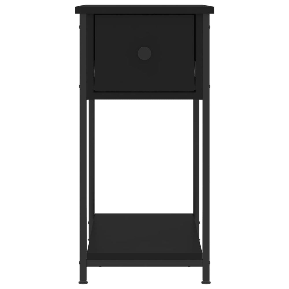 Nachtkastje 30x60x60 cm bewerkt hout zwart MeubelReus