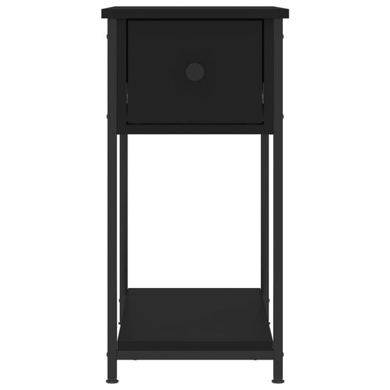 Nachtkastje 30x60x60 cm bewerkt hout zwart MeubelReus