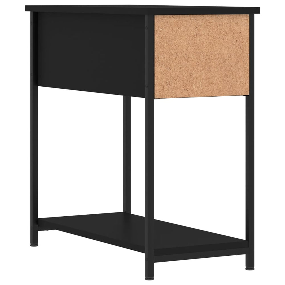 Nachtkastje 30x60x60 cm bewerkt hout zwart MeubelReus