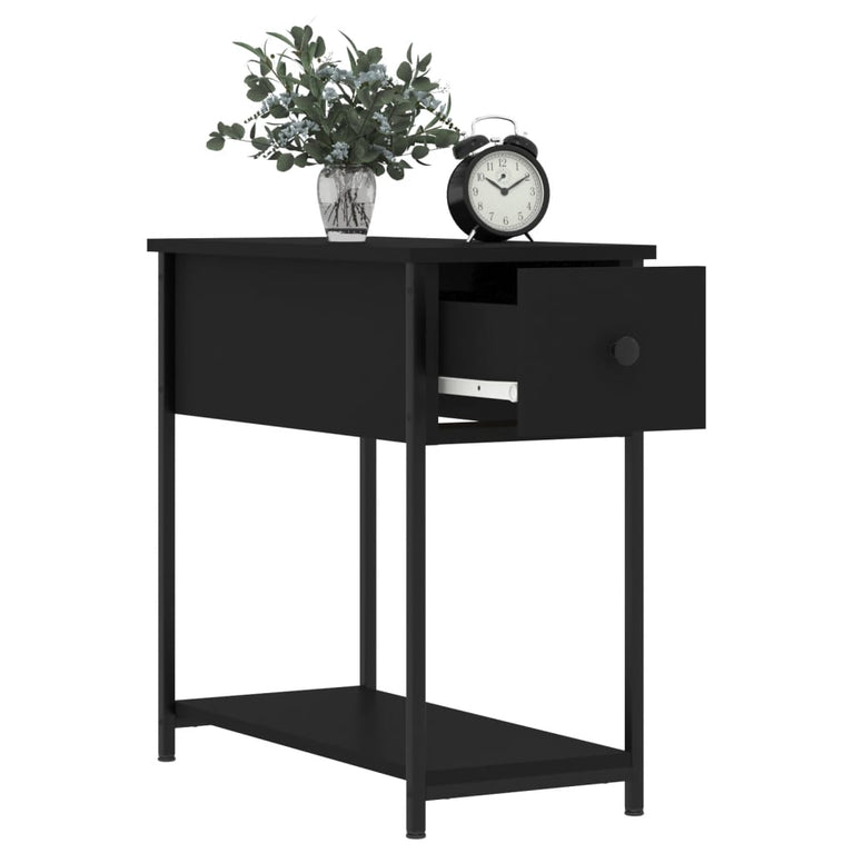 Nachtkastjes 2 st 30x60x60 cm bewerkt hout zwart MeubelReus