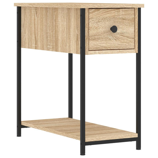 Nachtkastje 30x60x60 cm bewerkt hout sonoma eikenkleurig MeubelReus