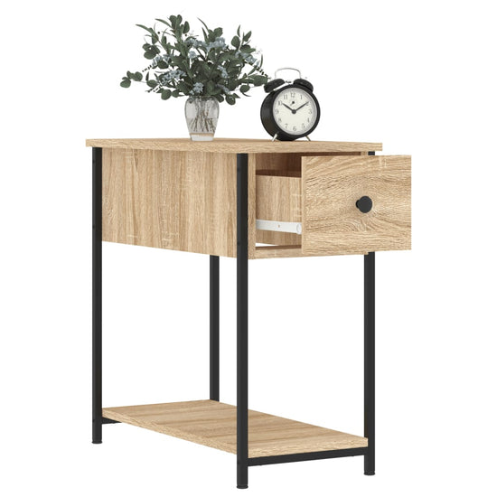 Nachtkastje 30x60x60 cm bewerkt hout sonoma eikenkleurig MeubelReus
