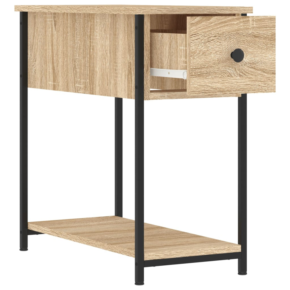 Nachtkastje 30x60x60 cm bewerkt hout sonoma eikenkleurig MeubelReus