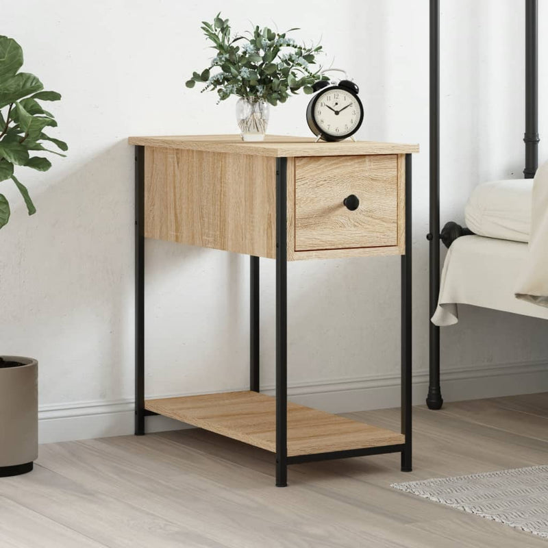 Nachtkastje 30x60x60 cm bewerkt hout sonoma eikenkleurig MeubelReus