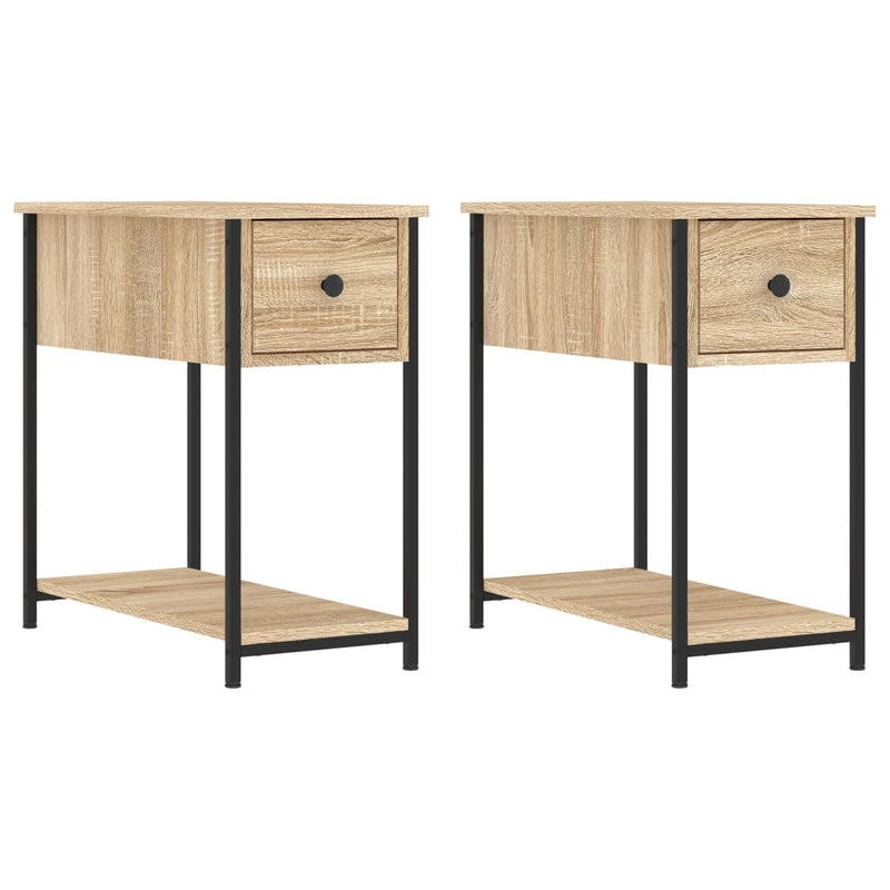 Nachtkastjes 2 st 30x60x60 cm bewerkt hout sonoma eikenkleurig MeubelReus