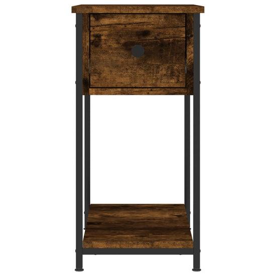 Nachtkastje 30x60x60 cm bewerkt hout gerookt eikenkleurig MeubelReus