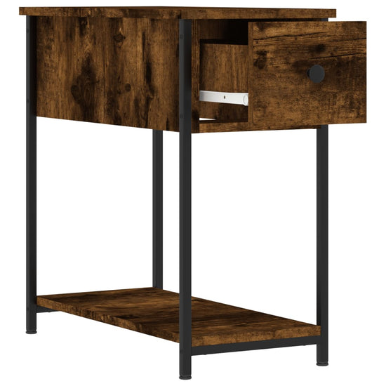 Nachtkastje 30x60x60 cm bewerkt hout gerookt eikenkleurig MeubelReus