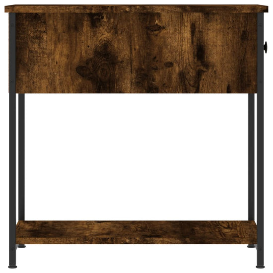 Nachtkastje 30x60x60 cm bewerkt hout gerookt eikenkleurig MeubelReus