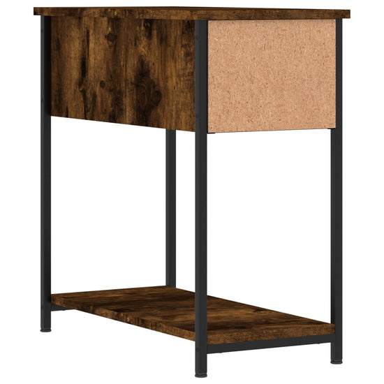 Nachtkastje 30x60x60 cm bewerkt hout gerookt eikenkleurig MeubelReus