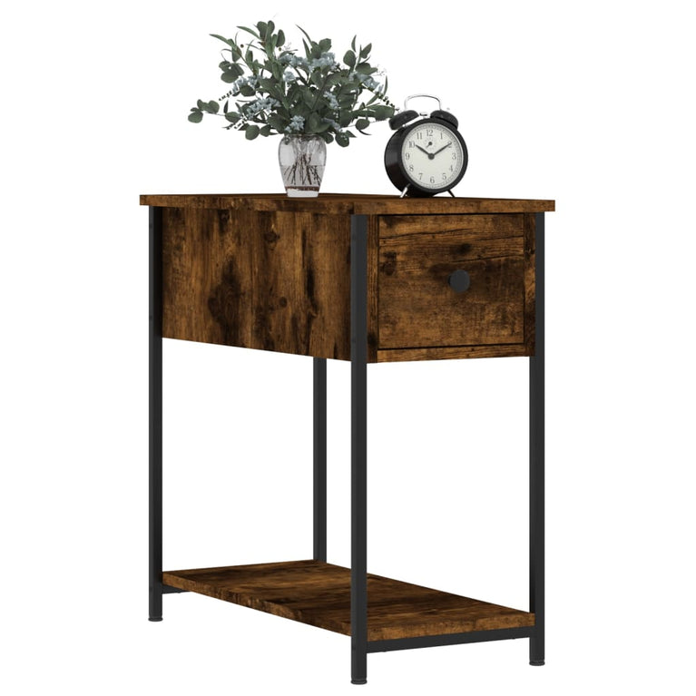 Nachtkastjes 2 st 30x60x60 cm bewerkt hout gerookt eikenkleurig MeubelReus