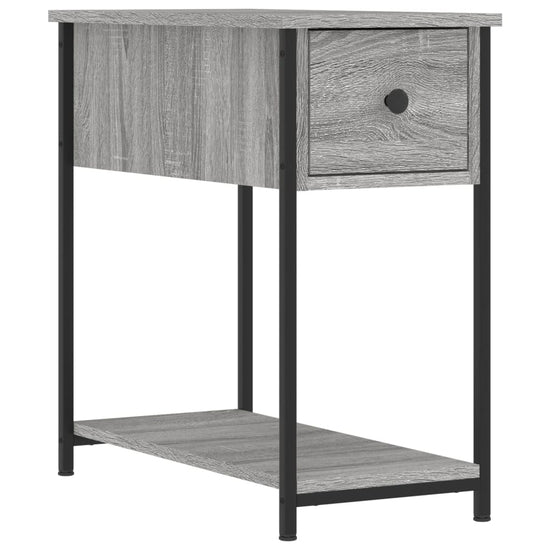 Nachtkastje 30x60x60 cm bewerkt hout grijs sonoma eikenkleurig MeubelReus