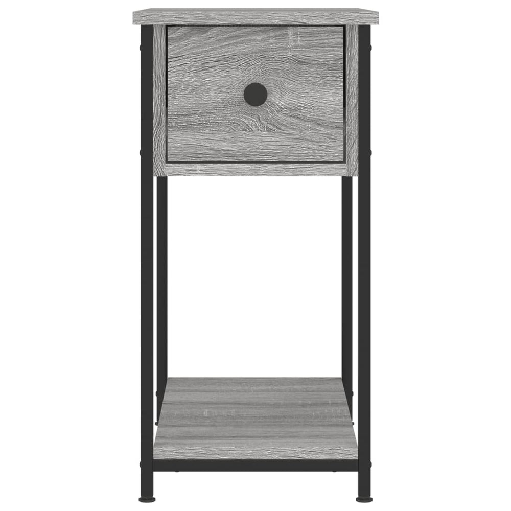 Nachtkastje 30x60x60 cm bewerkt hout grijs sonoma eikenkleurig MeubelReus