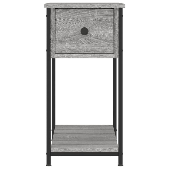 Nachtkastje 30x60x60 cm bewerkt hout grijs sonoma eikenkleurig MeubelReus
